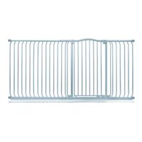 Safetots Extra Tall Curved Top Safety Gate, 207cm - 216cm, Matt Grey, Extra Tall 100cm in Height, Pressure Fit Stair Gate