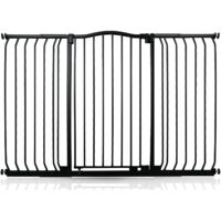 Bettacare Extra Tall Curved Top Dog Gate, 143cm - 152cm, Matt Black, Extra Tall 100cm in Height, Pressure Fit Pet Gate