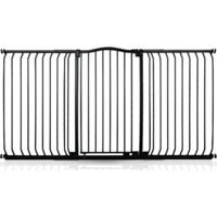 Bettacare Extra Tall Curved Top Dog Gate, 179cm - 188cm, Matt Black, Extra Tall 100cm in Height, Pressure Fit Pet Gate