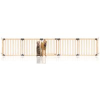 Bettacare Wooden Multi Panel Flexible Pet Barrier, Natural Wood, up to 416cm Wide, Dog Barrier for Pets Dogs and Puppy
