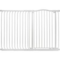 Bettacare Extra Tall Curved Top Dog Gate, 134cm - 143cm, Matt White, Extra Tall 100cm in Height, Pressure Fit Pet Gate