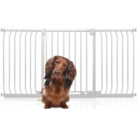 Bettacare Elite Pressure Dog Gate, 161cm - 170cm, Matt White, Pressure Fit Pet Gate for Dog and Puppy