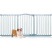 Bettacare Curved Top Dog Gate, 161cm - 170cm, Matt Grey, Pressure Fit Pet Gate for Dog and Puppy, Pet and Dog Barrier