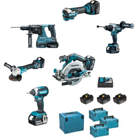 MAKITA DLX6126JX1 KIT DE 6 HERRAMIENTAS SIN CABLE 18V