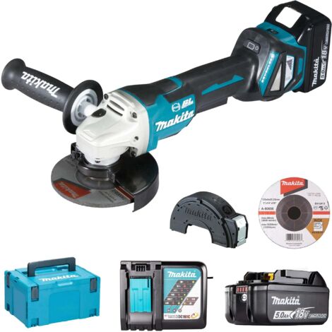 Amoladora Makita Batería DGA517RTJ de 18 V y 5 Ah