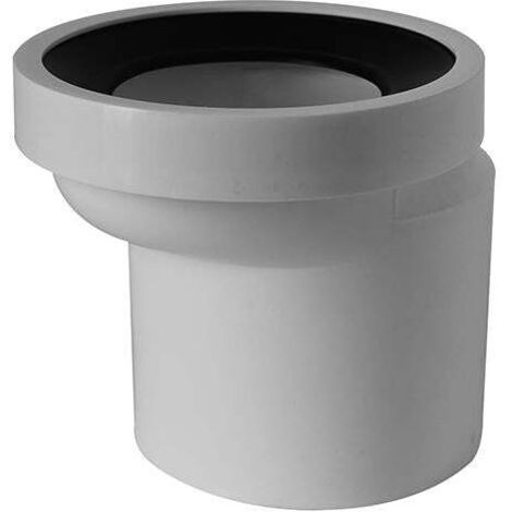 Ugello Di Collegamento Per WC In PVC - Dritto O Eccentrico Con Offset 0-10 Cm, Adattatore Per Tubo Di Scarico, Con Guarnizione - 2