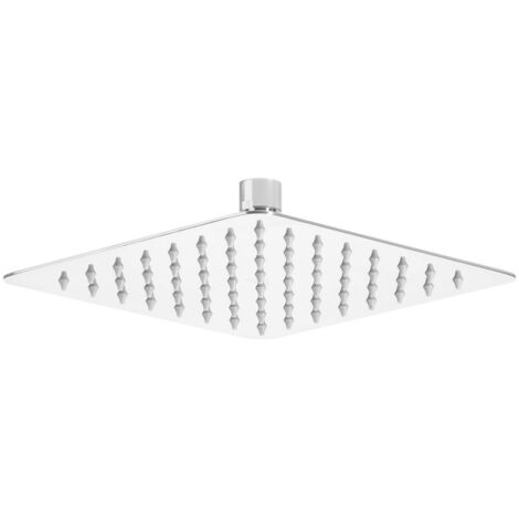 Paini Soffione Doccia 25x25cm Quadrato Ultrapiatto Anticalcare in Acciaio Inox