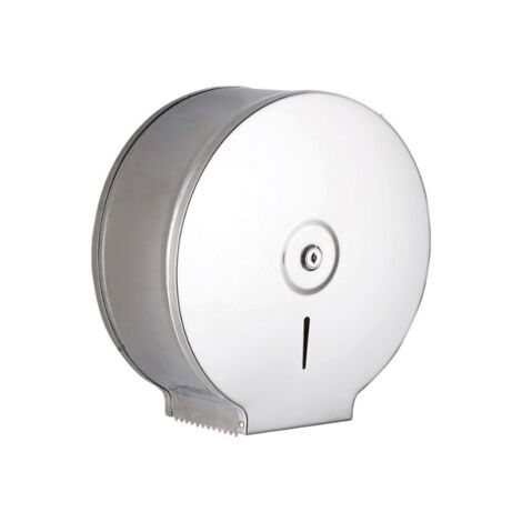 Dispenser carta igienica inox lucido 275×284 mm con chiave - Steel Tecom (1/2)