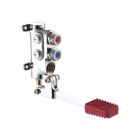 Miscelatore monopedale reversibile cromato attacchi 1/2” M-F Tecom (1/4)