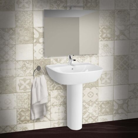 Lavabo con colonna serie Zentrum
