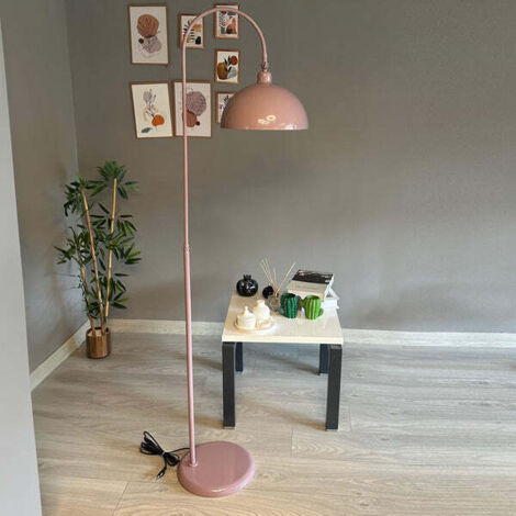 Lampadaire Moderne en Métal Lilas Avec Tête de Lit Mobile, Culot E27, Lampadaire Moderne Pour Salon ou Chambre