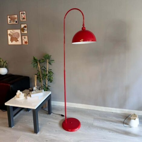 Lampadaire Moderne en Métal Rouge Avec Tête de Lit Mobile, Culot E27, Lampadaire Moderne Pour Salon ou Chambre (1/5)