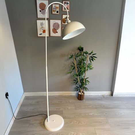 Lampadaire Moderne en Métal Blanc Avec Tête de Lit Mobile, Culot E27, Lampadaire Moderne Pour Salon ou Chambre