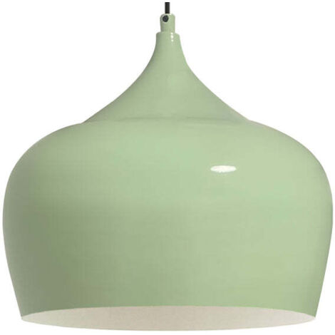 Suspension Industrielle en Métal Menthe Peint à la Main – Lustre Vintage E27 Ø41 cm pour Salon, Chambre ou Salle à Manger (1/5)