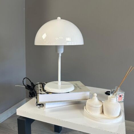 Champignon Lampe de Table Moderne en Jaune, Eclairage Domestique, Tête de Lit en Métal, Lampe de Chevet, Lampe de Lecture