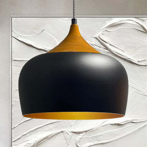 Lustre Suspendu Noir en Fer Avec Câble Pour Café, Bureau, Boutique, Magasin (1/5)
