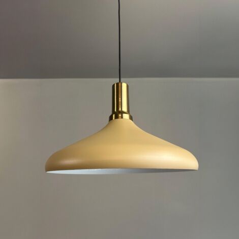 Champion Suspension Luminaire Vintage, Lustre Salon de 35 cm, Lustre Cuisine en Métal, Lampe E27 Vintage pour Chambre, Suspension Luminaire pour Salle à Manger, Couloir, Beige (1/5)