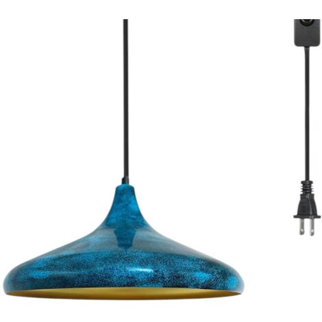 bamyum Suspension Luminaire Rétro en Metal de 30 cm, Lustre de Salon Vintage, Éclairage de Plafond pour Chambre, Cuisine, Lampe Suspendue (1/2)