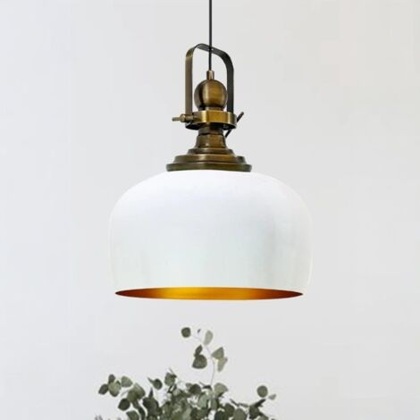 bamyum Suspension Luminaire Rétro en Metal de 30 cm, Lustre de Salon Vintage, Éclairage de Plafond pour Chambre, Cuisine, Lampe Suspendue (1/5)