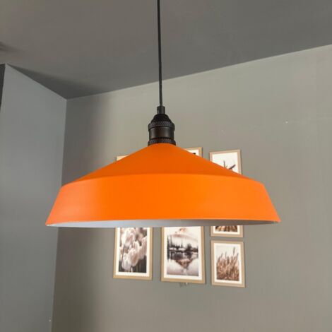 bamyum Lema Suspension Luminaire Rétro en Metal de 37,5 cm, Lustre de Salon Vintage, Éclairage de Plafond pour Chambre, Cuisine, Lampe Suspendue (1/5)
