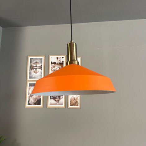 bamyum Lema Suspension Luminaire Rétro en Metal de 37,5 cm, Lustre de Salon Vintage, Éclairage de Plafond pour Chambre, Cuisine, Lampe Suspendue (1/5)