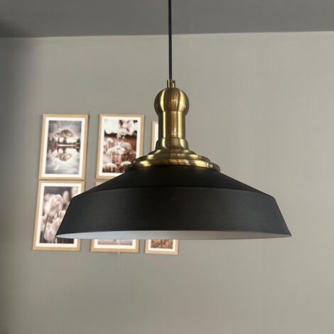 bamyum Lema Suspension Luminaire Rétro en Metal de 37,5 cm, Lustre de Salon Vintage, Éclairage de Plafond pour Chambre, Cuisine, Lampe Suspendue (1/5)