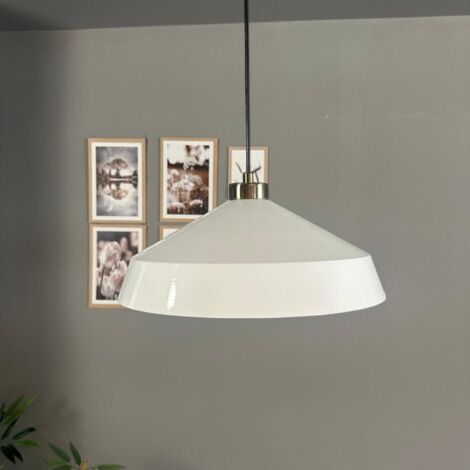 bamyum Lema Suspension Luminaire Rétro en Metal de 37,5 cm, Lustre de Salon Vintage, Éclairage de Plafond pour Chambre, Cuisine, Lampe Suspendue (1/5)