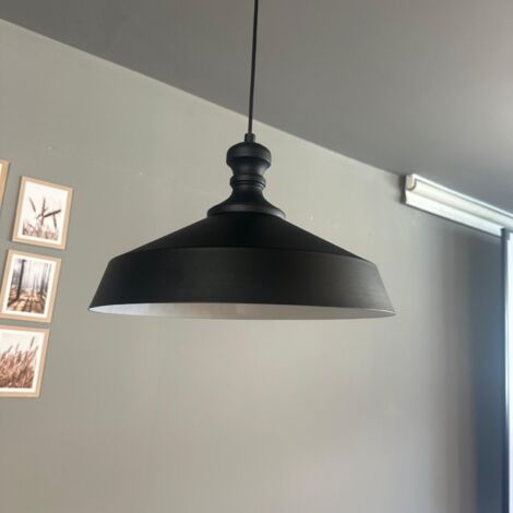 bamyum Lema Suspension Luminaire Rétro en Metal de 37,5 cm, Lustre de Salon Vintage, Éclairage de Plafond pour Chambre, Cuisine, Lampe Suspendue (1/5)