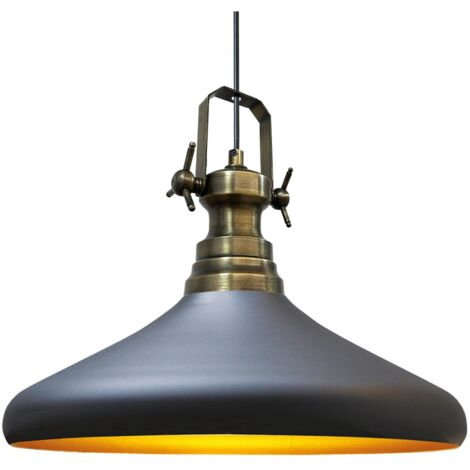 bamyum Champion Suspension Luminaire Rétro en Metal de 35 cm, Lustre de Salon Vintage, Éclairage de Plafond pour Chambre, Cuisine, Lampe Suspendue (1/4)