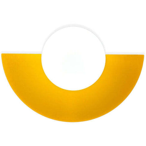bamyum Applique Murale Intérieure et Exterieur, Luminaire Chambre Moderne avec Boule de Verre Blanc, Cuisine, Salle de Bain, Couloir, Lampe Murale en Metal, Applique Murale Jaune Foncé