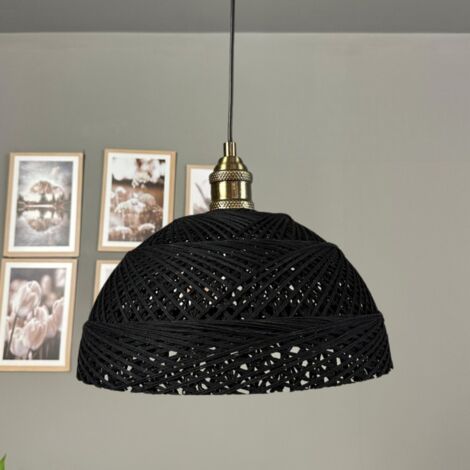 bamyum Yimpi Bohem Suspension Luminaire en Metal de 30cm, Lustre Salon, Cuisine, Chambre, Salle à Manger, Couloir Lampe Ronde E27, Éclairage Intérieur