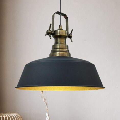bamyum Orema Suspension Luminaire Vintage, Lustre Salon de 40 cm en Métal, Lampe E27 pour Chambre, Salle à Manger (1/3)