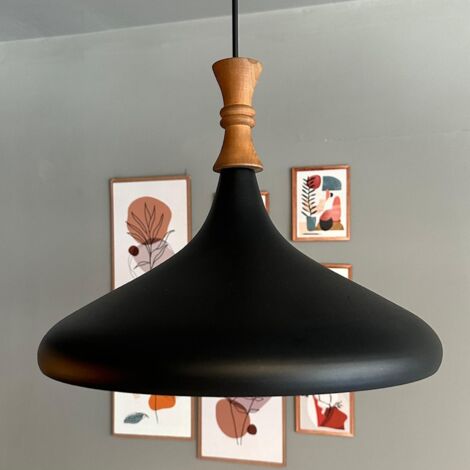 bamyum Champion Suspension Luminaire Vintage, Lustre Salon de 35 cm en Métal, Lampe E27 pour Chambre, Salle à Manger (1/5)