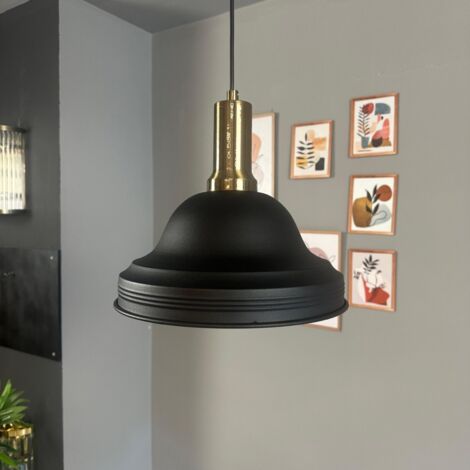 bamyum Ulmete Suspension Luminaire Vintage, Lustre Salon de 26 cm en Métal, Lampe E27 pour Chambre, Salle à Manger (1/5)