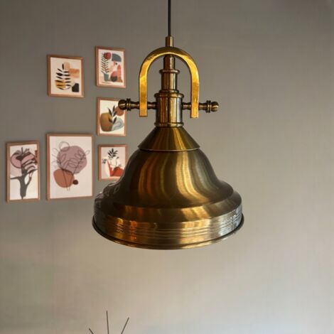 bamyum Ulmete Suspension Luminaire Vintage, Lustre Salon de 26 cm en Métal, Lampe E27 pour Chambre, Salle à Manger (1/5)