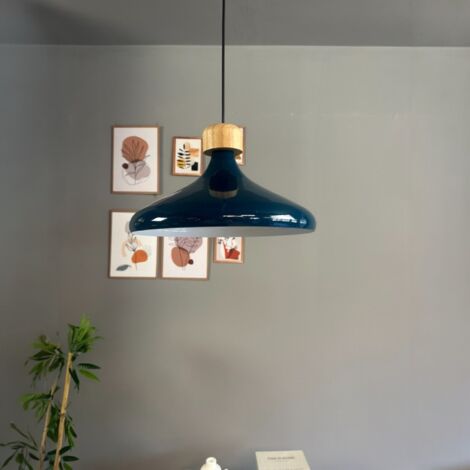 bamyum Champion Suspension Luminaire Vintage, Lustre Salon de 35 cm en Métal, Lampe E27 pour Chambre, Salle à Manger (1/5)