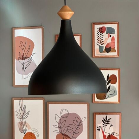 bamyum Adash Suspension Luminaire Vintage, Lustre Salon de 26 cm en Métal, Lampe E27 pour Chambre, Salle à Manger (1/4)