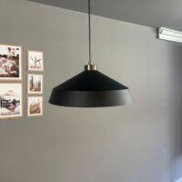 bamyum Lema Suspension Luminaire Rétro en Metal de 37,5 cm, Lustre de Salon Vintage, Éclairage de Plafond pour Chambre, Cuisine, Lampe Suspendue