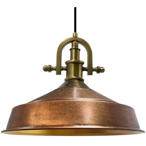 Handbemalte Industrielle Hängeleuchte aus Kupferfarbe Metall – Vintage-Kronleuchter E27 Ø41 cm für Wohnzimmer, Schlafzimmer Oder Esszimmer (1/5)