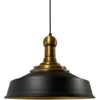 Handbemalte Industrielle Hängeleuchte aus Schwarz Metall – Vintage-Kronleuchter E27 Ø41 cm für Wohnzimmer, Schlafzimmer Oder Esszimmer