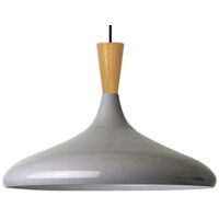 Schlichte Grau Pendelleuchte – Vintage Kronleuchter E27 Ø35 cm für Wohnzimmer, Schlafzimmer oder Esszimmer