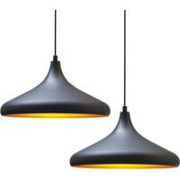 Schwarze Doppel-Kronleuchter-Pendelleuchte – Vintage-Kronleuchter mit E27-Sockel für Wohnzimmer, Schlafzimmer oder Esszimmer