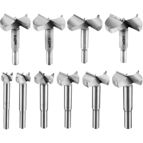 Mèches Bois , 10 Pcs Mèches Forestières , Faconner Meche a Fraiser Bois Fraise Perceuse Bois 15mm 20mm 25mm 30mm 35mm 40mm 45mm 50mm 55mm 60mm (1/5)
