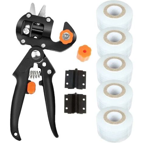 Sécateur professionnel pour jardin , Ciseaux de Greffage Professionnels , Pince à Greffer 3 Lames Interchangeables (V, Ω, U) en Acier , Ciseaux Greffage , avec 5 Film Ruban (1/5)