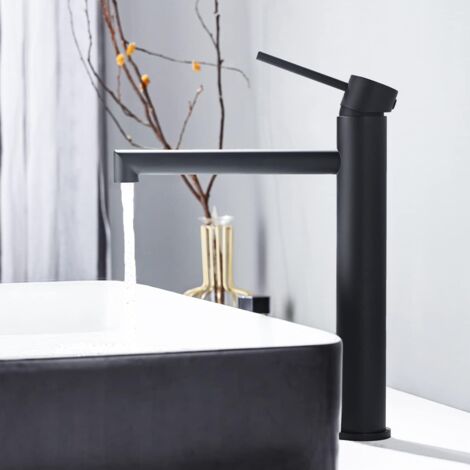 Mitigeur Lavabo, Robinet de Lavabo de Comptoir - Robinet de Lavabo en Acier Inoxydable - Aérateur Remplaçable (1/5)
