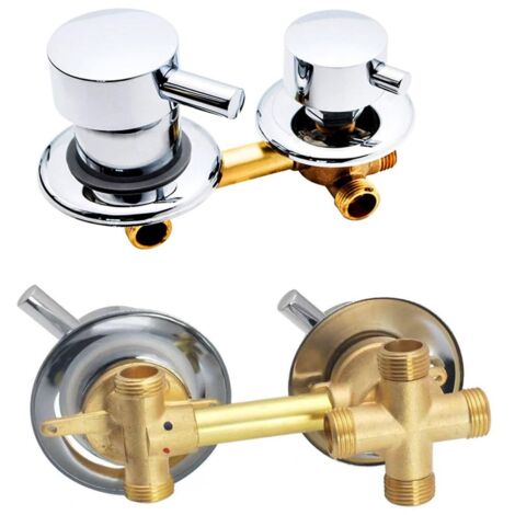 Union – Mitigeur de douche 3 voies en laiton – Commande par interrupteur – Inverseur G1/2" – Température stable – Pour salle de douche