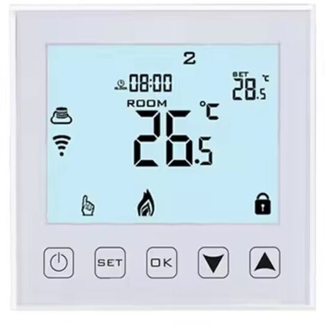 Union – Thermostat connecté WiFi pour chauffage au sol électrique 16A – Compatible Alexa – Programmable avec détection de fenêtre ouverte – 220V