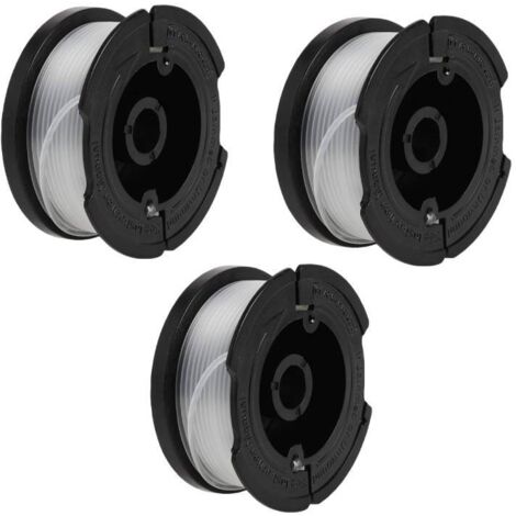Remplacement pour tête de coupe-herbe BLACK+DECKER AF-100-3ZP
Accessoires Fil de tonte，lot de 3 (1/4)