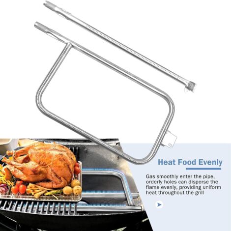 Brûleur De Rechange Pour Barbecue Weber Q300 Q320 Q3000 Q3200 - 56 Cm En Acier Inoxydable 304 - Kit Complet Avec Boulons - 2