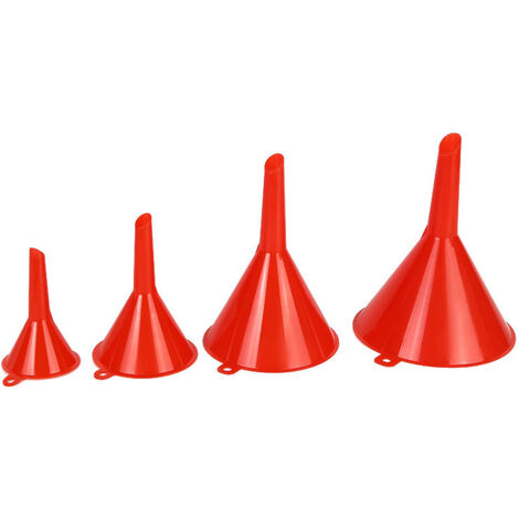 Ensemble de quatre entonnoirs , rouge (1/5)